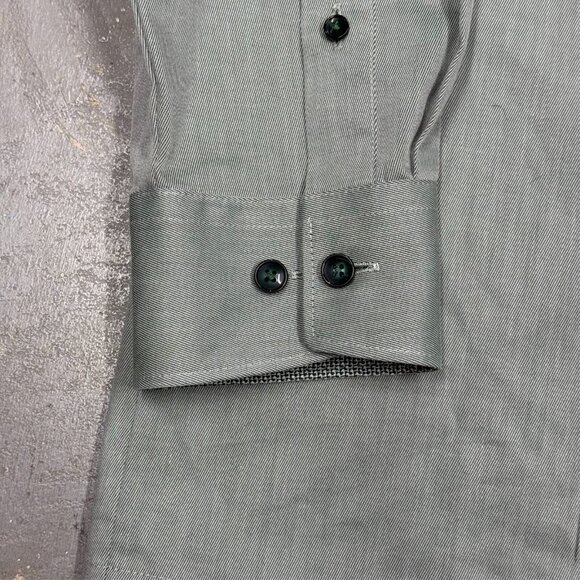 Olymp Luxor Modern Fit Dress Shirt Twill Grey 41 16 Large - Picture 3 of 8